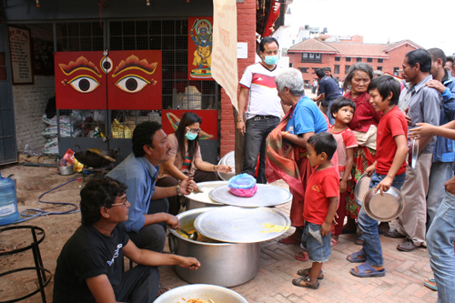 空手教室のボランティア団体。よく組織されています。