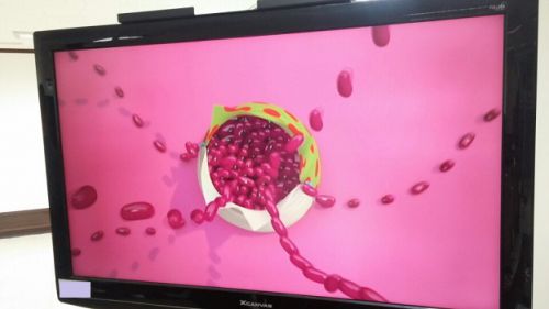 これは、小豆？！（テレビの一部個人情報に繋がる部分を塗り潰してあります）