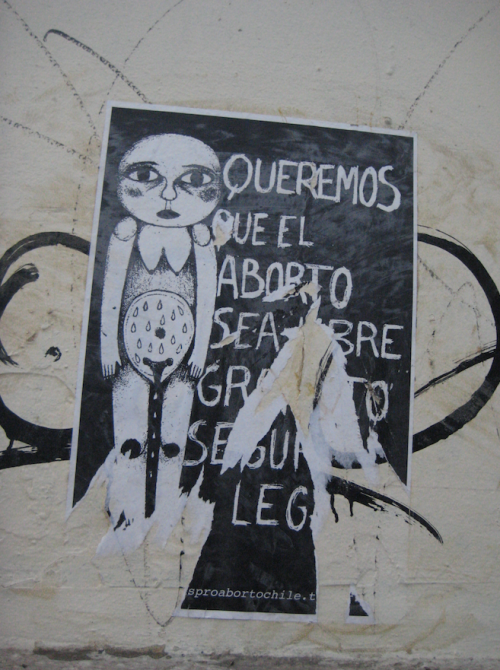 人工妊娠中絶手術の権利を主張するポスター