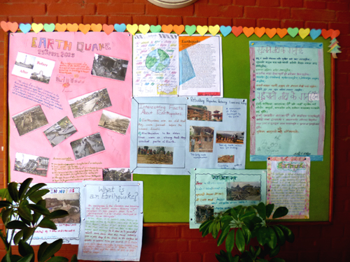 生徒による地震のレポート