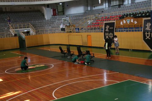 校歌用動画撮影の様子