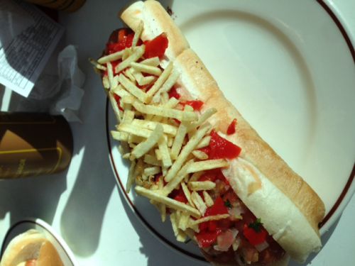 コパ・アメリカ開催を祝してオリジナルに作られたフライドポテト入りの一見風変わりなホットドック