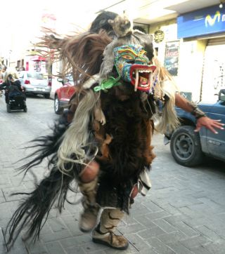 全身に獣の毛皮をまとったフラックさん