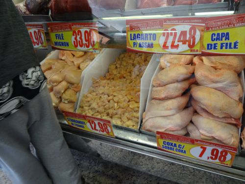 肉屋さんの鶏肉売り場