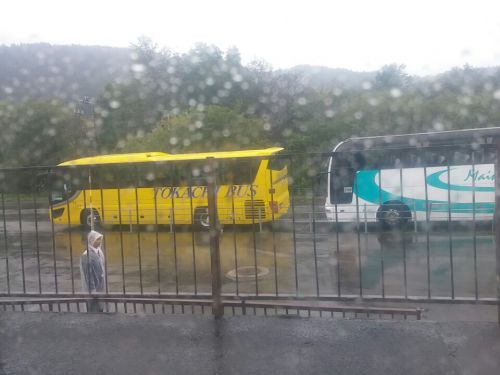 トマムで代行バスへ乗り換え