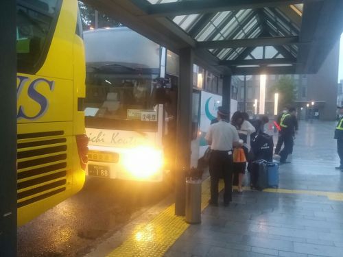 帯広駅北側ロータリーへ到着しました