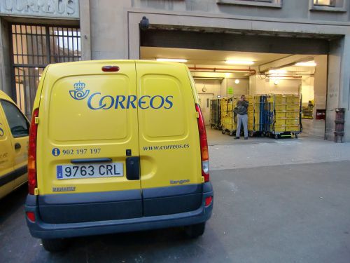 スペインの郵便コレオスの郵便車