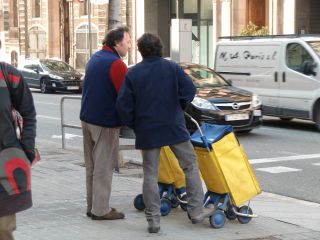 バルセロナ市内にて、郵便配達人