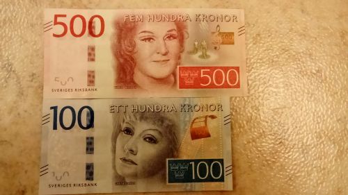新紙幣100krと500kr
