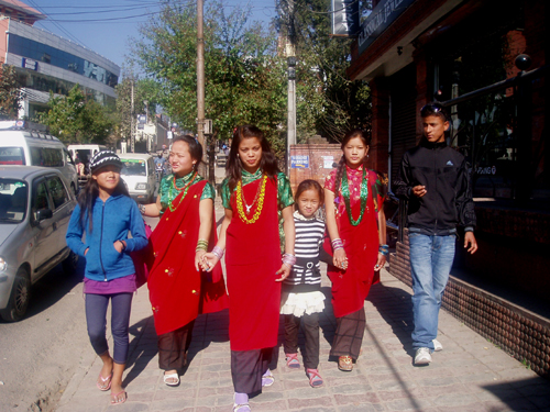 晴れ着でイベント会場へお出かけ