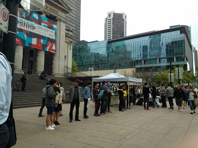 集まった韓国系学生たち