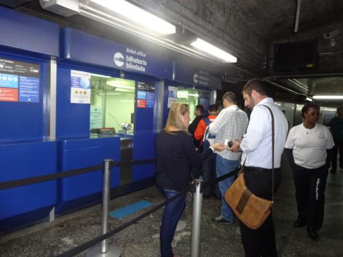 サンパウロのメトロの切符売り場