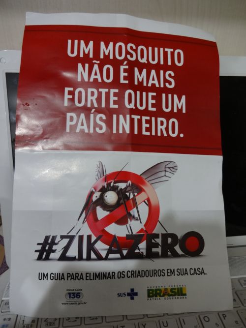 ブラジル政府が発行するジカ熱撲滅のキャンペーンポスター