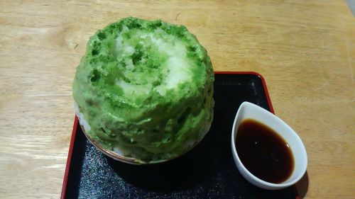 食べ進めても抹茶が入っています。