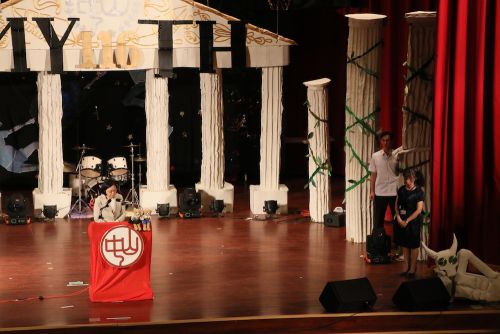 蔡総統スピーチ時の舞台