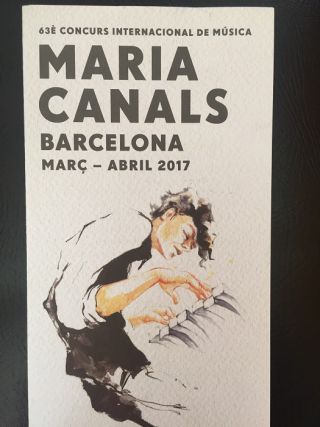 バルセロナ市内で催される日時と会場のパンフレット