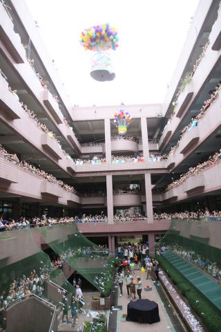 気球が最高に上がったところ