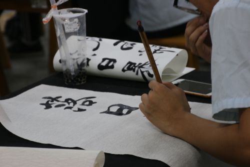 書道の様子
