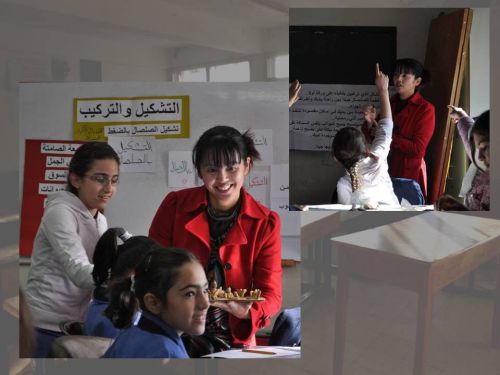 パレスチナ難民局女子校で勤務していたころの私　2011年