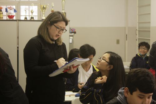 サンパウロ市内の日本語学校「のびる学園」の授業(撮影・レオナルド小原氏)