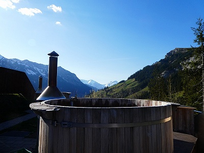 このホテルには露天風呂もあります（別料金）。ここからの景色は絶景！