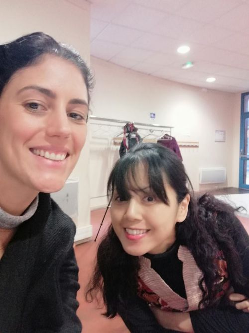 ブラジル人同僚のギオリゼちゃんと私