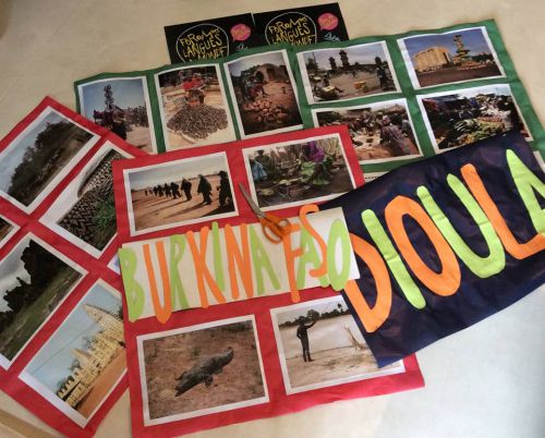 ブルキナファソのブース作りをお手伝い