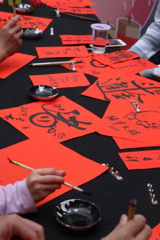 春聯の直筆コーナー