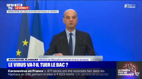 仏国立教育大臣ジャン・ミッシェル・ブランケ氏　―TV　ル・ディレクト