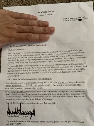 友人が受け取ったホワイトハウスからの手紙