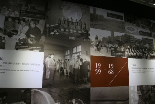 過去の写真パネルの展示