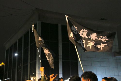 1月11日の選挙後、民進党の集会時より