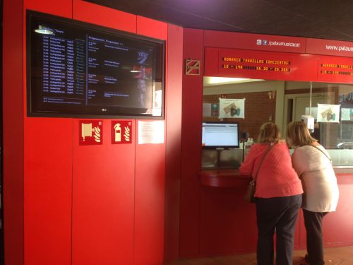 カタルーニャ音楽堂のコンサートのチケット売り場