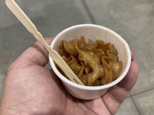 「意麺」という乾麺の試食