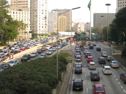 ブラジル最大の都市・サンパウロの中心部