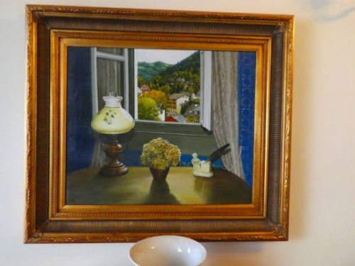 ホテルの部屋に飾られていた、ブラームスハウスからの眺望を描いた絵画