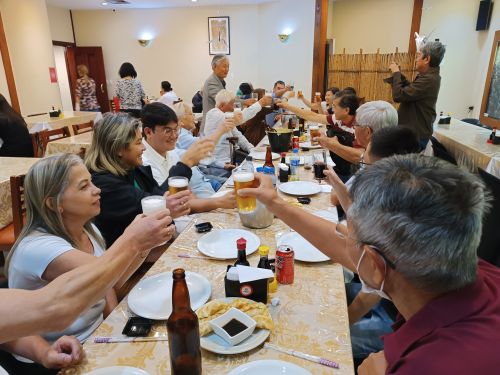 帯畜大同窓会で乾杯