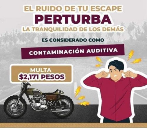 バイクなどの騒音にも罰金が発生します