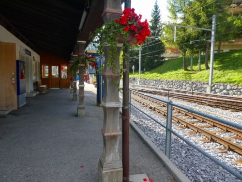 標高が高い場所にある秘境駅。人の姿はありませんでした