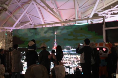 同時中継されたニュージーランドのスカイタワー